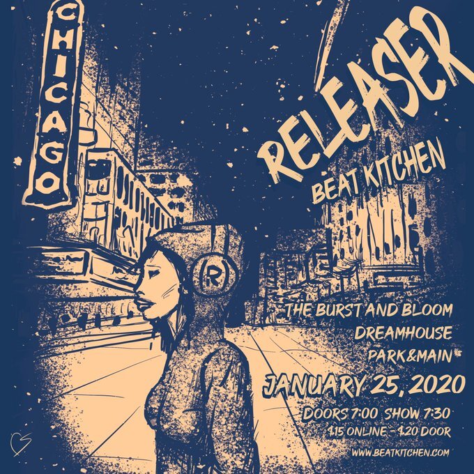 Jan 25th, 2020 - Releaser is headlining Beat Kitchen!
